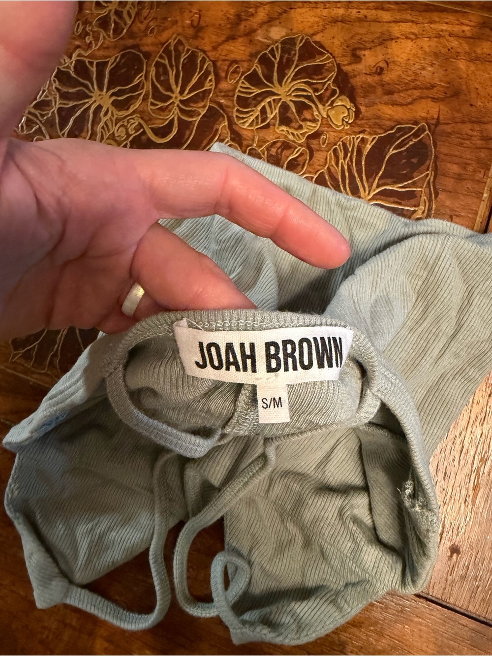 Joah Brown Ribbed Tank in Sage Green - S/M